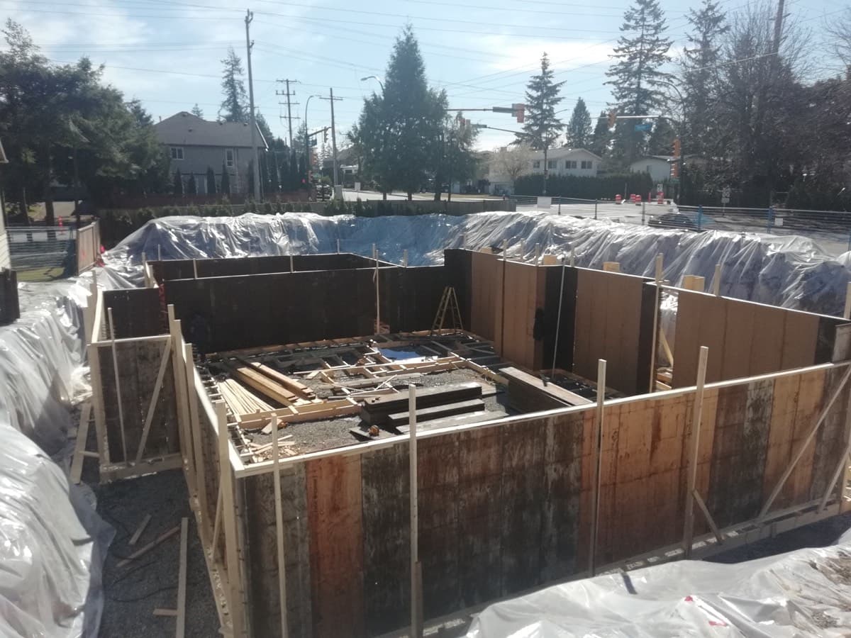 Concrete wall forming by Harewood Construction