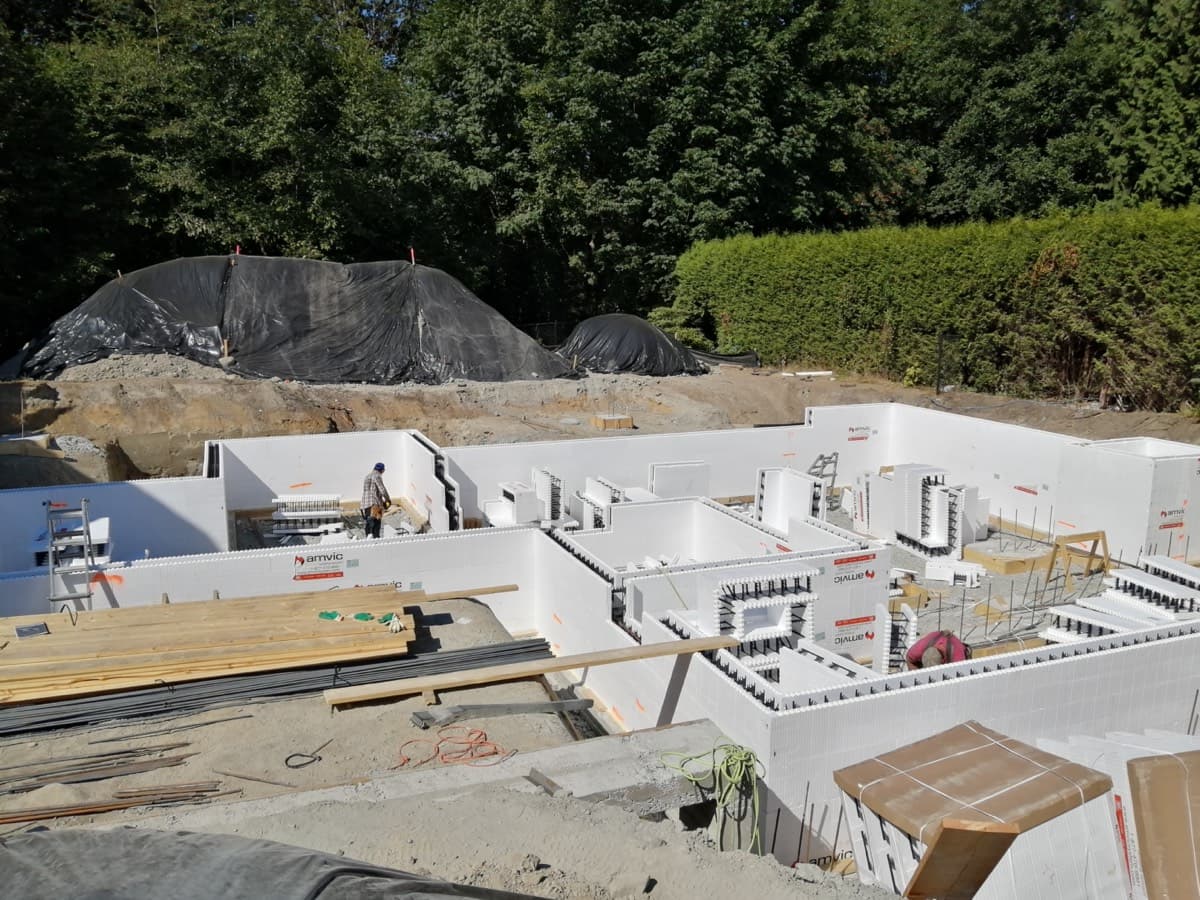 ICF wall forming by Harewood Construction