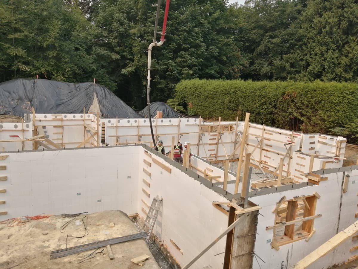 ICF forming detail by Harewood Construction